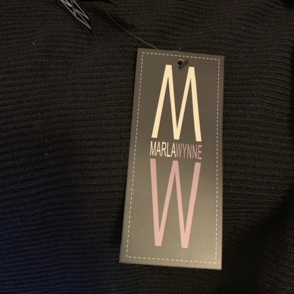 Marla Wayne open front black cardigan NWT M/L - Picture 6 of 6